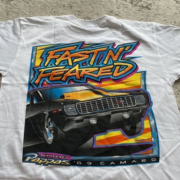 Men's Anvil 69 Camaro Z/28 Pappas Racing Fast n' Feared T-Shirt Size M NWOT - Picture 3 of 8